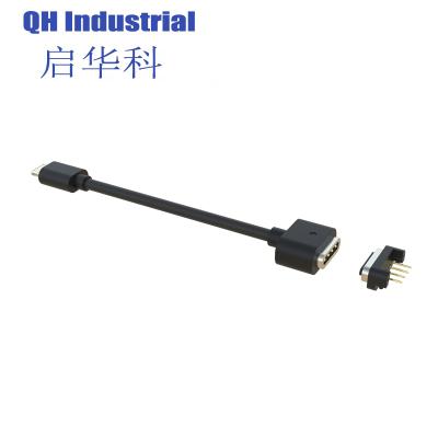 China Mobile Phone Apple Charger Pogo Pin Cable 4 Pin Magnetic Charging Cable Connector For Apple USB Cable for sale