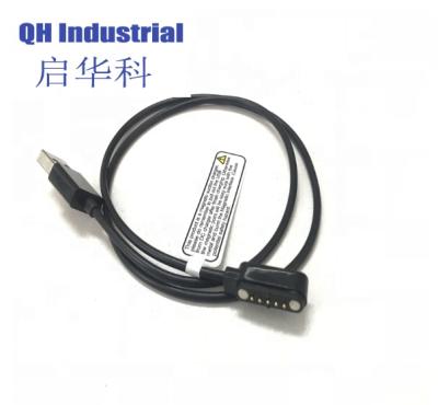 China 5 Pin Pogo Pin Connector Male Pogo Pin Cable Power and Female Laptop Pogo Pin USB Magnetic Connector QH_Ma_5Pin_2.50 for sale