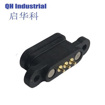 China 3 Pin Charging Male And Female Magnetic DC 12V Pogo Pin Cable Less Power Connector for sale