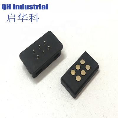 China Charging 6pin Male And Female Magnetic Pogo Pin Power Electrical Cable Less Connector for sale