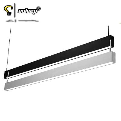 China Mid Century 40w 4ft Desk Pendant Light Aluminum White Led Linkable Linear Light For Company Living Room for sale