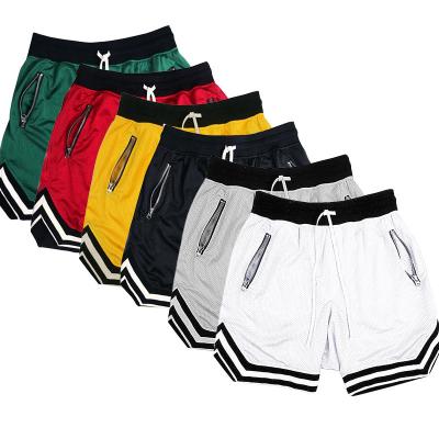 China Custom Anti Wrinkle Anti Wrinkle Basketball Sports Knee Length Shorts Mesh Pockets Quick Dry Fitness Men's Black Gym Polyester Basketball Abbreviations for sale