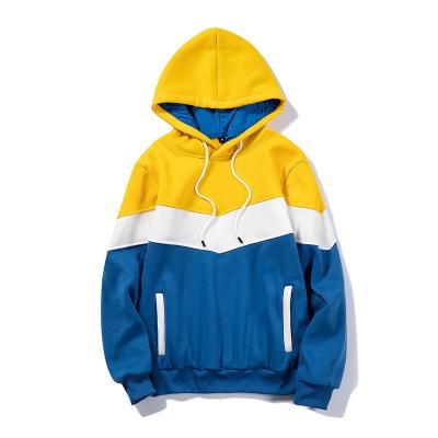 China Custom High Quality Oversized Cotton Fleece Anti-Wrinkle Hoodie Fleece Screen Print Color Block Color Block Pullover Hoodies Unisex Pullover Hoodies for sale