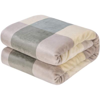 China Anti-pilling 100% Polyester Cashmere Plaid Flannel Baby Showers Wrap Blanket For Winter for sale