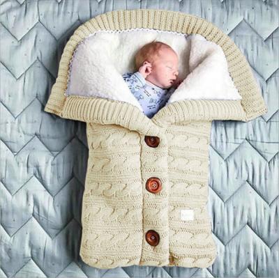 China China Antibacterial Fashionable Unisex Button Pattern Stroller Baby Knitting Sleeping Bag for sale