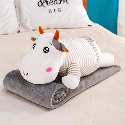 China Anti-pilling OEM Factory Stock Baby Blanket And Plush Character Toy Set For Boys Girl for sale