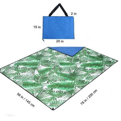 China Hot Home Textile Amazon Sand Water Proof Custom Printed Large Light Zip Up Picnic Blanket for sale