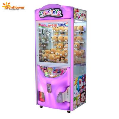 China Crazy Toy 2 Coin-Op Toy Catcher Machine with Light LED Arcade Game Machine for Sale for sale