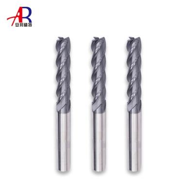 China Custom Long Shank 4 Flute CNC Machining Flat Endmills Solid Carbide Coated Coated for sale