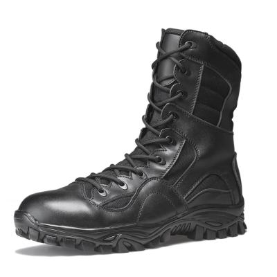 China Factory direct sales anti skid real leather boots large size, anti skid jungle hunting boots for sale