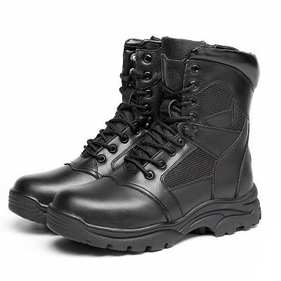 China Deodorization genuine leather high top boots, tactical boots, lightweight breathable boots for sale