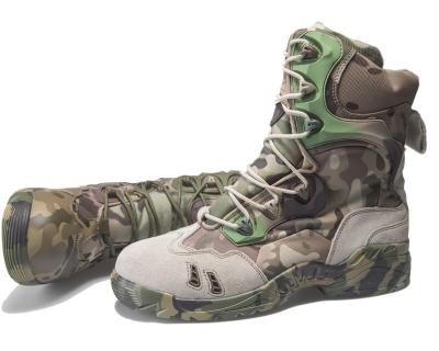 China Fashion trend style factory direct sale camouflage multi outdoor leather boots drop out training boots for sale