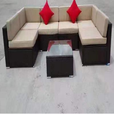 China Contemporary Ready Shipping 450 Sets 30% Stock OFF Outdoor Furniture Garden Wicker Poly Rattan Sofa for sale