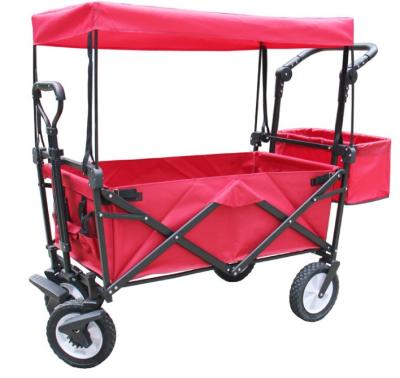 China Beach Garden Cart Easy-Carry Outdoor Camping Folding Folding Utility Cart With Canopy for sale