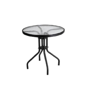 China Outdoor Table Round Glass Table - Cafe Furniture Outdoor Garden Glass Table for sale