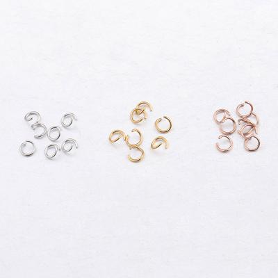 China 1000pcs/bag Environmentally Friendly Stainless Steel Connector 3 Colors DIY Jewelry Findings Wholesales 0.5*3.5mm Jump Ring for sale