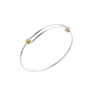 China Environmental Friendly 1.6MM Stainless Steel Gold Color Mixed DIY Charm Adjustable Jewelry Fashionable Wire Bracelets for sale