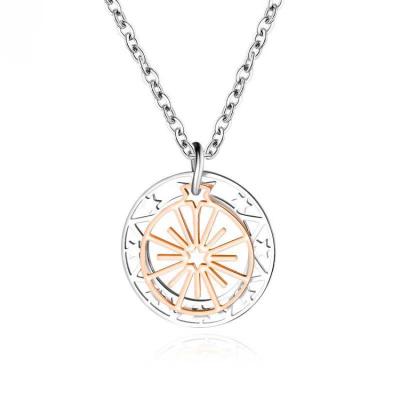 China Fashion Environmental Friendly Design Small Star Ferris Wheel Collarbone Chain Pendant Necklace For Girls for sale