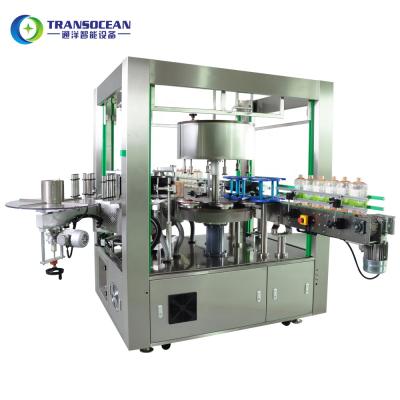 China Food factory price 12000BPH gallon BOPP rotary opp labeling machine for opp hot melt glue label for sale