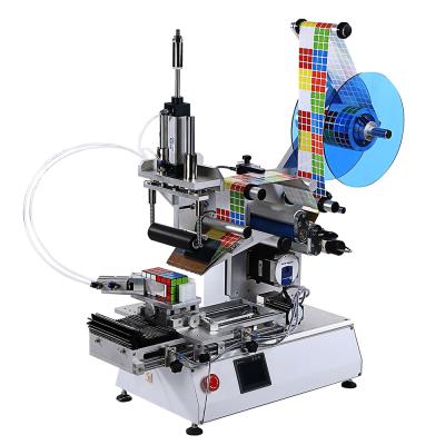 China CLOTHING Square Bottle Sticker Label Manual Bottle Labeling Machine Front And Back Label for sale