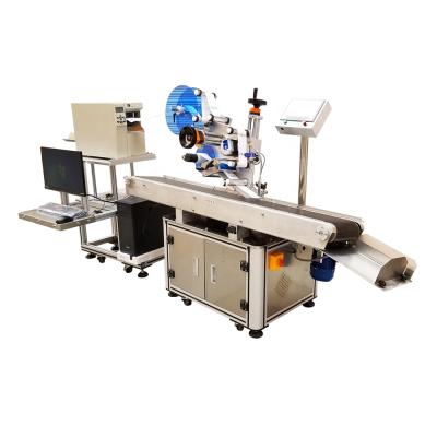 China Full Automatic CLOTHING Transocean Online Label Printing Machine Sticking Sticker Label On Flat Product Or Pet Bottle for sale