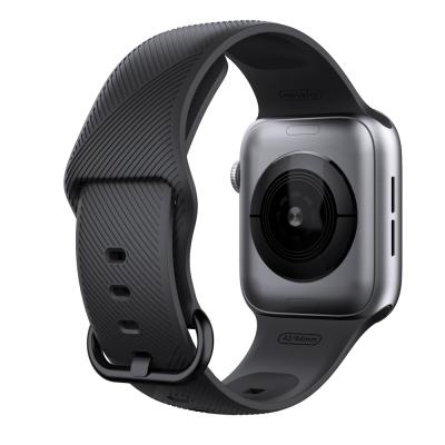 China Adjustable Hot Selling High End Liquid Silicone Watch Strap Band For Apple Watch Band Series Se 2 Se 3 4 5 6 Watch Silicone Band Strap for sale