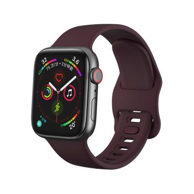 China New Adjustable Liquid Silicone Strap For Apple Watch Band 1 Se Fashion Buckle Soft Sport Silicone Watch Band Strap Wristband 2 3 4 5 6 for sale