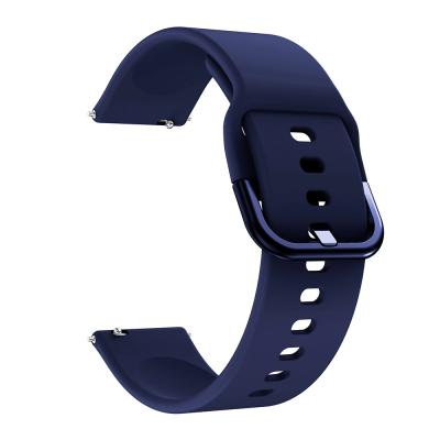 China 20mm Adjustable Stylish Silicone Watch Strap Band For Samsung Galaxy Watch Active2 40mm 44mm Watch Active Silicone Strap Wristband Bracelet for sale