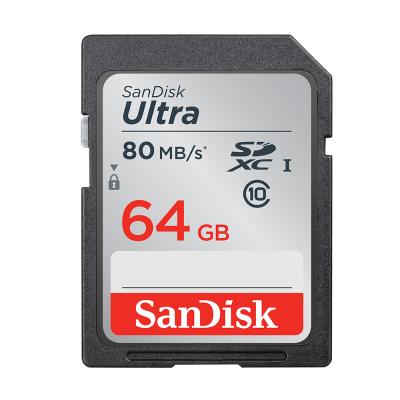 China Plastic SanDisk Ultra Memory Card Class 10 16GB 32GB 64GB 128GB SD Card 80MB/s Free Shipping For Video Camera 4K HD SD Card for sale