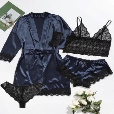 China High Quallity Hot sexy pajamas for women set Four-piece set women's sleepwear sexy erotic pijama for sale