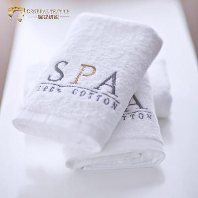 China Logo Barbershop Salon Sport Customized Exceptional Absorbency 40*80cm 100% Cotton Hand SPA Towels With Logo for sale