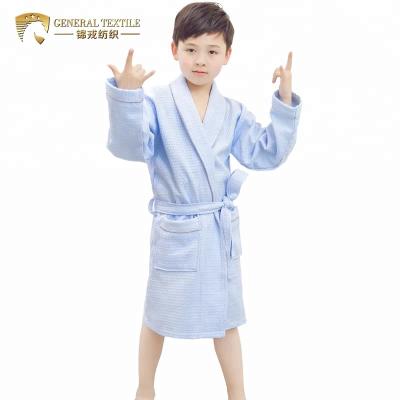 China Kids Cotton Waffle Quick-Dry Kimono Collar Kids QUICK DRY Bathrobes for sale