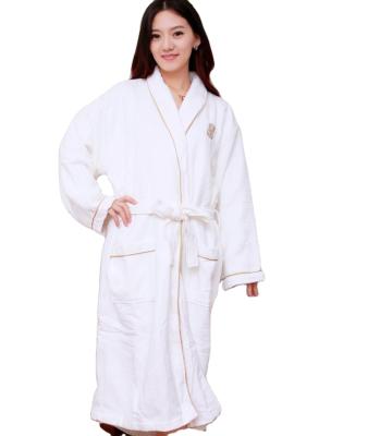 China Breathable 100% Double Layer Waffle Mens And Womens Cotton Fabric Hotel Bathrobe With Logo Customized for sale