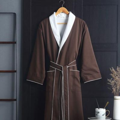 China Over 12 years experience high quality 100% cotton adult luxury hotel double layer comfortable bathrobes bathrobes for sale