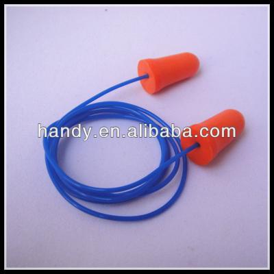 China In-ear noise reduction, kids pacifier/bell shape, PU foam cord protection earplugs for sale