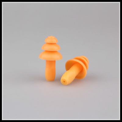 China In-ear noise reduction, softer, Christmas tree, silicon pad swimming earplugs for sale