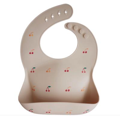 China BPA Free Premium Food Grade Silicone Baby Bib Free Adjustable Feeding Supplies Extra Food Bib Catcher for sale