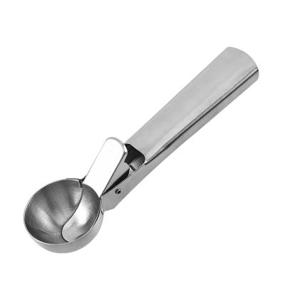 China Customization Good Quality Stainless Steel Spoon Metal Ice Cream Viable Cream Scoop With Handle for sale