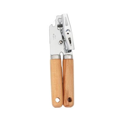 China Viable Can Opener Hot Selling Various Multifunctional Kitchen Tools Wooden Metal Handle Opener Stainless Steel Plastic Can Opener for sale