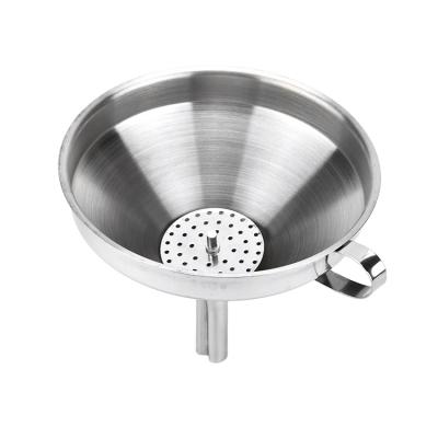 China Modern Stainless Steel Viable Funnel Customization Kitchen Supplies Multi Function Funnel Strainer Separation Oil Funnel Tool for sale