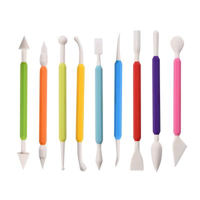 China Viable Cake Pen Edible Decorating And Writing Tools 9 Pieces Set Cake Cutting Group Cake Cutting Pen Carving Knife for sale