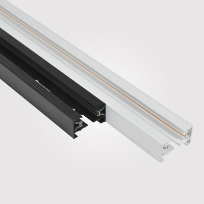 China Modern 1M/1.5M/2M/3M Aluminum 2 Wire Shelf LED Track Light Rail For Track Spotlight for sale