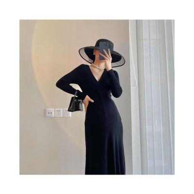 China Anti-Allergy Latest Designs Solid Sweater Dresses For Women Women Pregnancy Clothes Long Sleeve Maternity Dress for sale