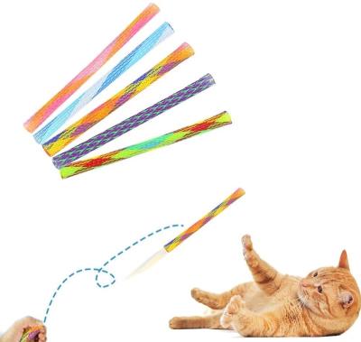 China Durable Cat Spring Toy Stick Folding Spring Freely Form Multicolor Interactive Cat Toys Pet Supplies 10/30Pcs Bouncing Kitten Toys Cat for sale