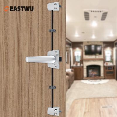 China Aluminum Alloy RV Caravan Camper Toilet WC Lavatory Toilet Door Lock Metal Handle for sale