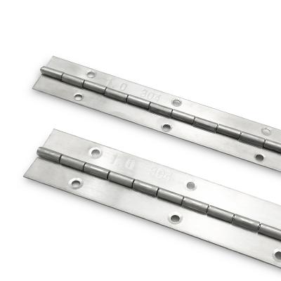 China SUS 304 Stainless Steel 304 Cabinet Continuous Vertical Piano Hinge Long For RV Folding Washroom Toilet Door for sale