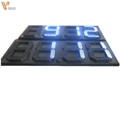 China Outdoor Digit LED Display Time Date Temperature Signs Yellow White Green Red Gas Price Board 8 Inch Countdown Clock for sale