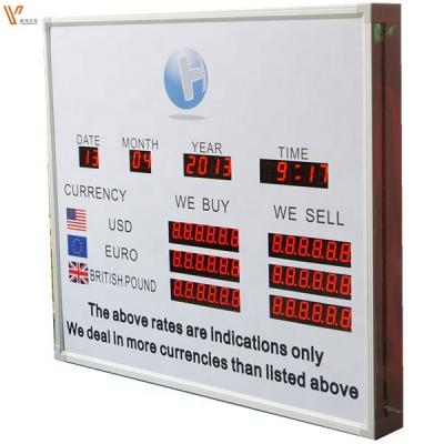 China 7 Segment Currency Exchange Bureau Customized Display Board for sale