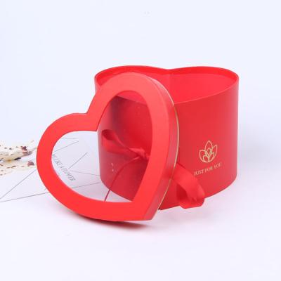 China Other Heart Shaped Double-Layer Rotating Valentine's Day Flower Packing Box for sale