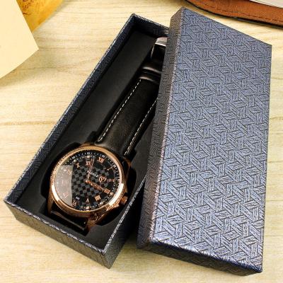 China Creative Recycled Materials Packaging Paper LOGO Watch Box Jewelry Gift Box New Manufacturers Customized Wholesale Watches Packaging Box for sale